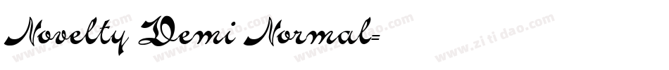 Novelty Demi Normal字体转换